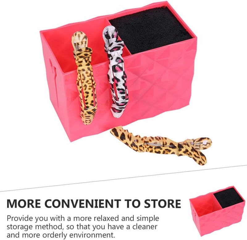 Uonlytech Hairdressing Scissor Holder Pink Haircut Tool Storage Box Barber Shears Organizer for Home Salon or Barbershop - Image 5